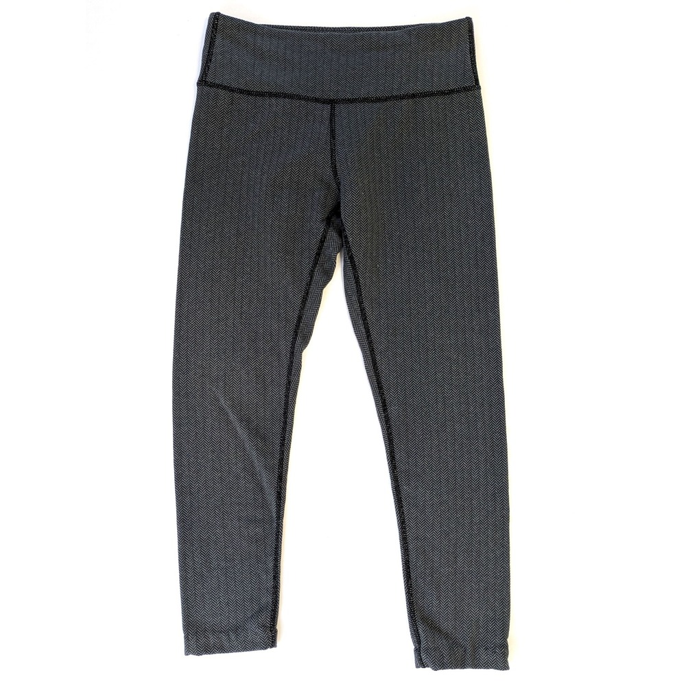 Kyodan Grey Black Herringbone High Waisted Active Leggings Size Small P/S